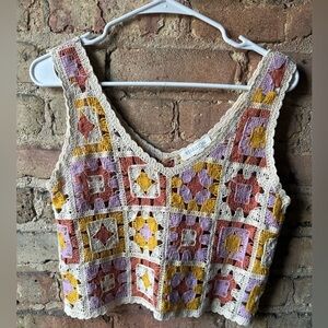 SOLD OUT 
Rebellion Multicolor Crochet Tank Top